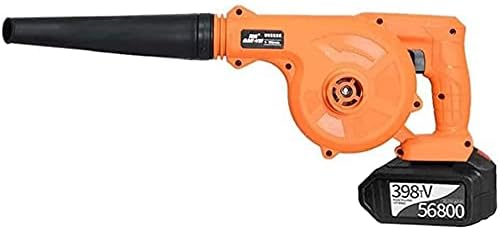 Convenient 2-in-1 Cordless Blower, Handheld Leaf Blower Vacuum Cleaner Cordless Air Turbine Garden Leaf Blower for Home Cleaning (Color : Battery*1, Size : 398TV) (Battery*2 398TV) (Battery*1 398TV)