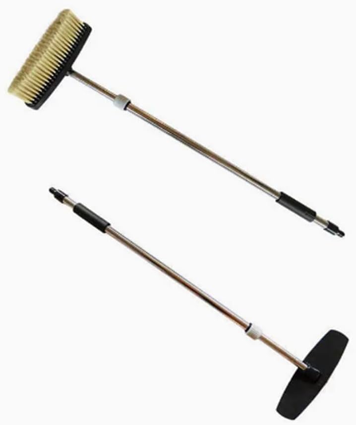 Water Fed Pole Kit Water Fed Brush, Solar Panel Cleaning Brush and Pole with Hose Attachment, Solar Cleaning Brushes for High Altitude Car Window Glass Truck Window Wall Cleaning.