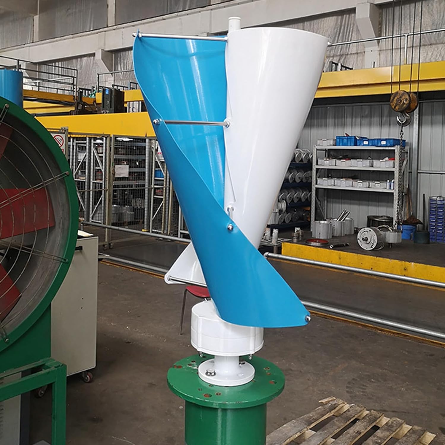 100w Spiral Wind Turbine Generator, Small Wind Turbine Generator with Vertical Axis for Engineering, Breeze Start Suitable for Home, Outdoor Engineering Wind Turbine Generator, 12v Voltage