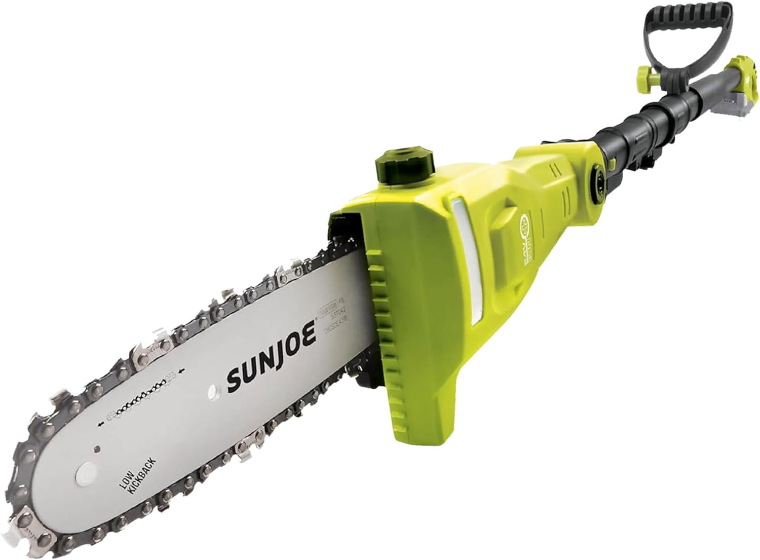 Sun Joe 24V-PS8-LTE IONMAX 24V Cordless Pole Chainsaw Kit with Telescoping Pole, Includes Auxiliary Handle, Blade Sheath, 2.0Ah Battery, and Charger