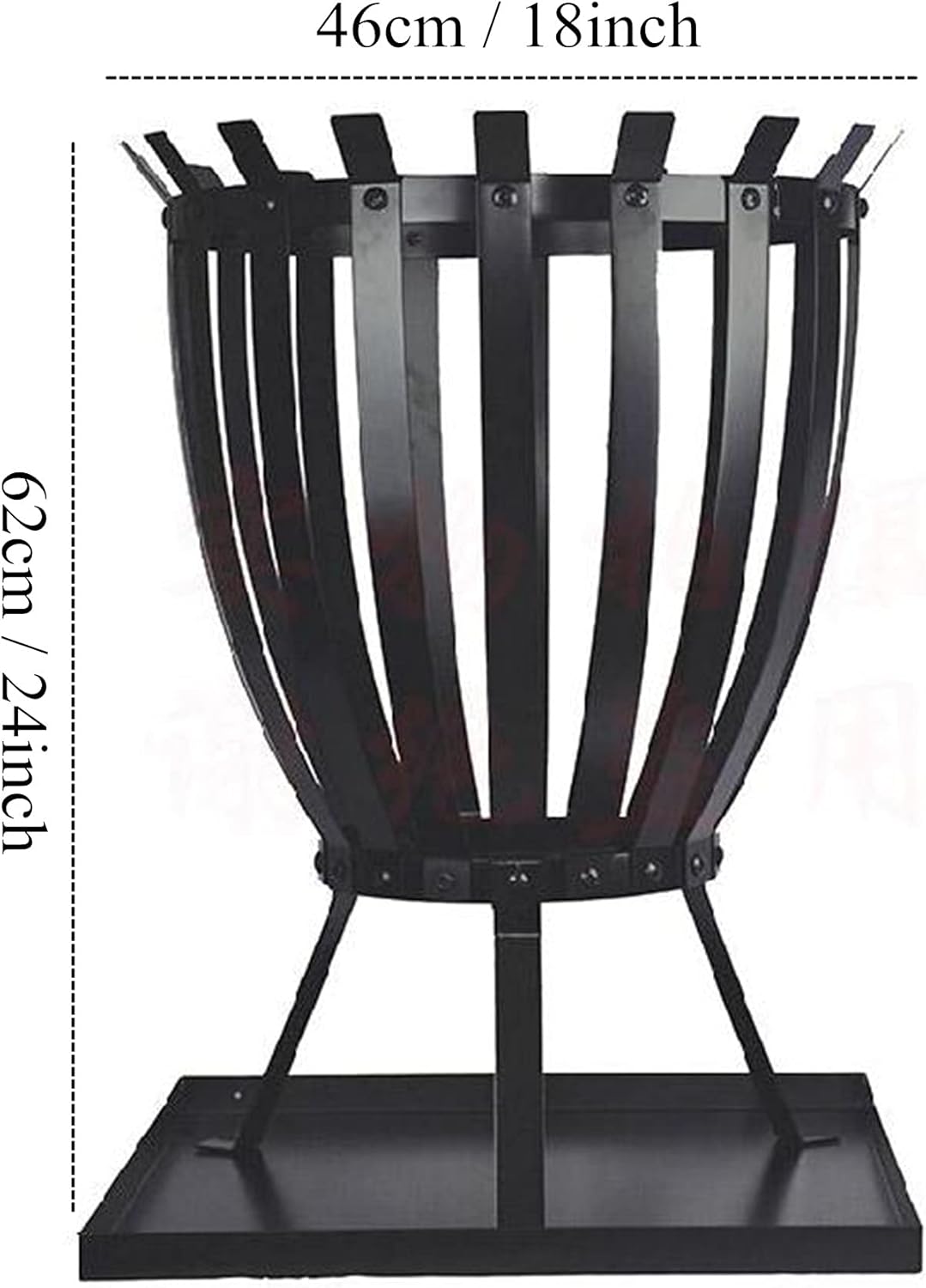 Fire Pit Round Bowl,Wood Burning Patio Firebowl,High-Temperature Heat-Resistant Finish