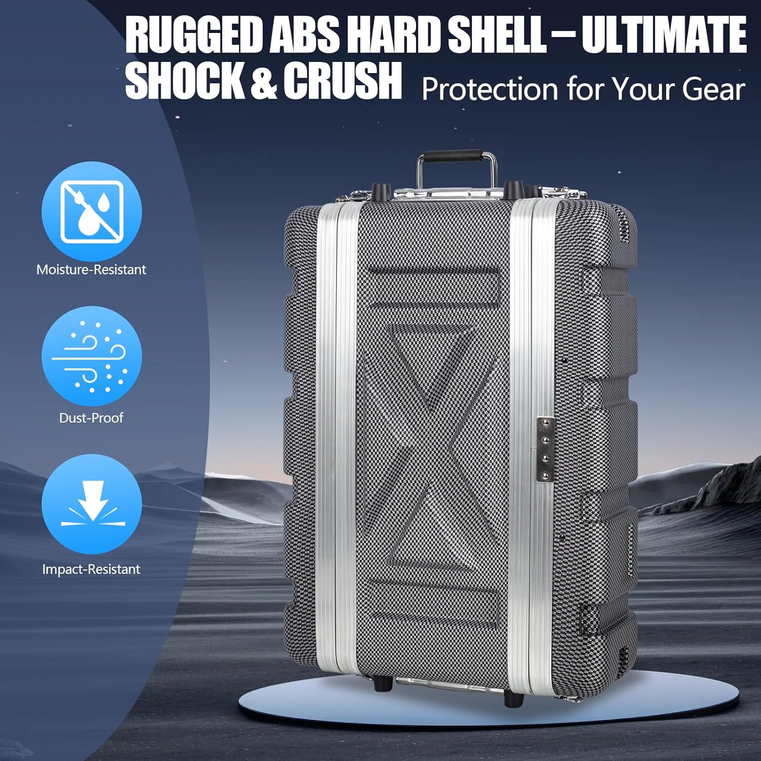 2U ABS Rack Case Shallow 8