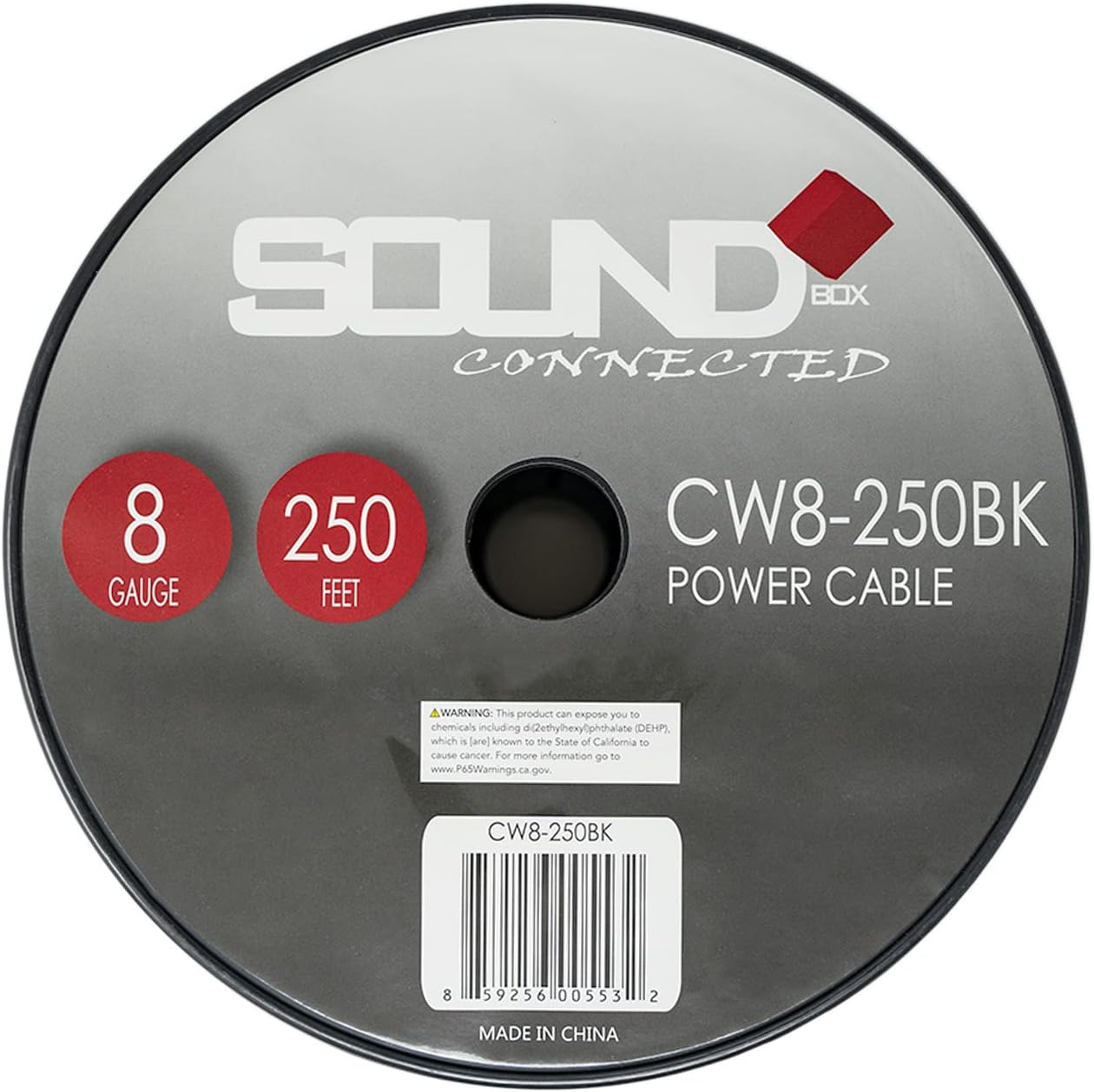 SoundBox 8 Gauge Amplifier Wire Power/Ground 8 Ga Amp Wire 250 Feet Spool Cable