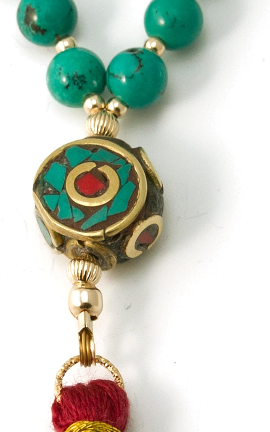 33 Muslim Prayer Beads Tasbih with Nepalese Bead and Gold Filled Beads