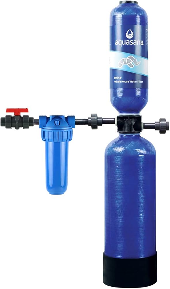 Aquasana Whole House Water Filter System - Carbon & KDF Home Water Filtration - Filters Sediment & 97% Of Chlorine - 600,000 Gl - EQ-600