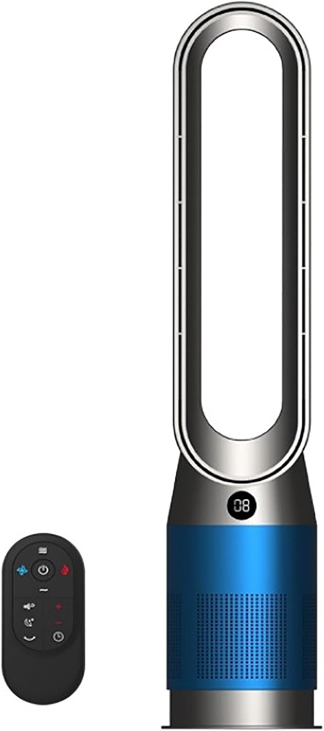 Floor Fan Air Circulation Fan Quiet Bladeless Fan Oscillating Tower Fan with Remote, 8 Speeds, 8H Timer, 80° Oscillating Pedestal Fan, Portable Cooling Fan for Bedroom, Home, Office(Blue)