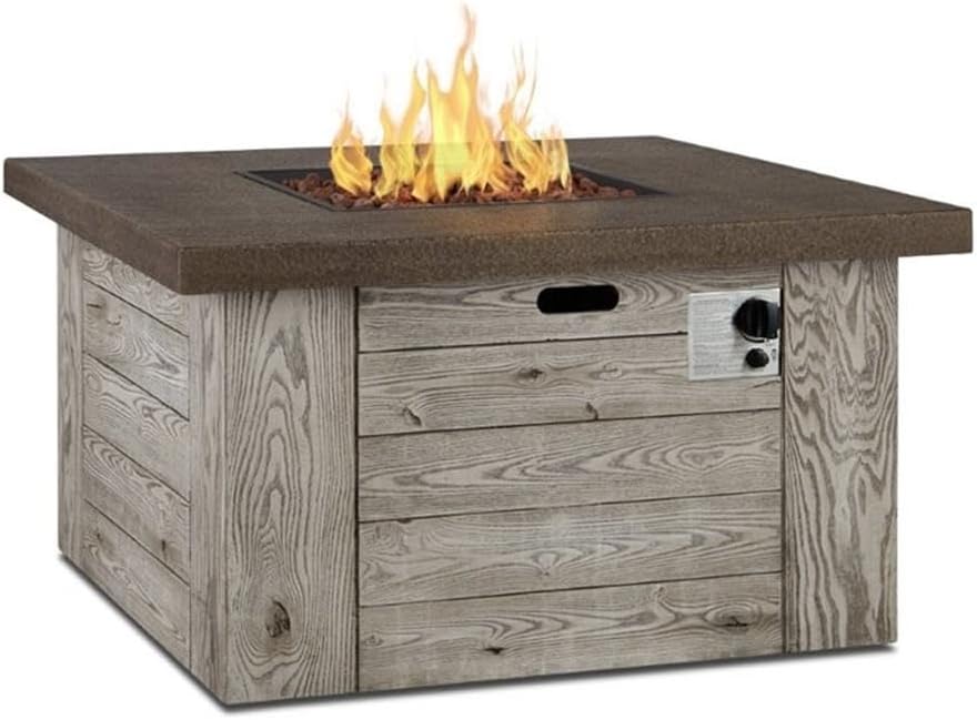 Real Flame C1600LP-WGR C1600LP Forest Ridge Fire Table, Weathered Gray