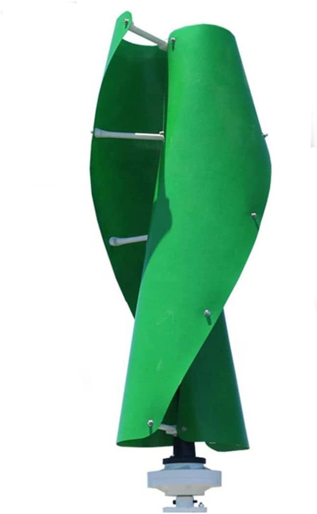 LiuSj JUnSt 9000W Aluminum Alloy Spiral Vertical Wind Turbine, 12V -220V Wind Turbine Household Windmill Green 2 Blades with MPPT Charge Controller Wind Turbine