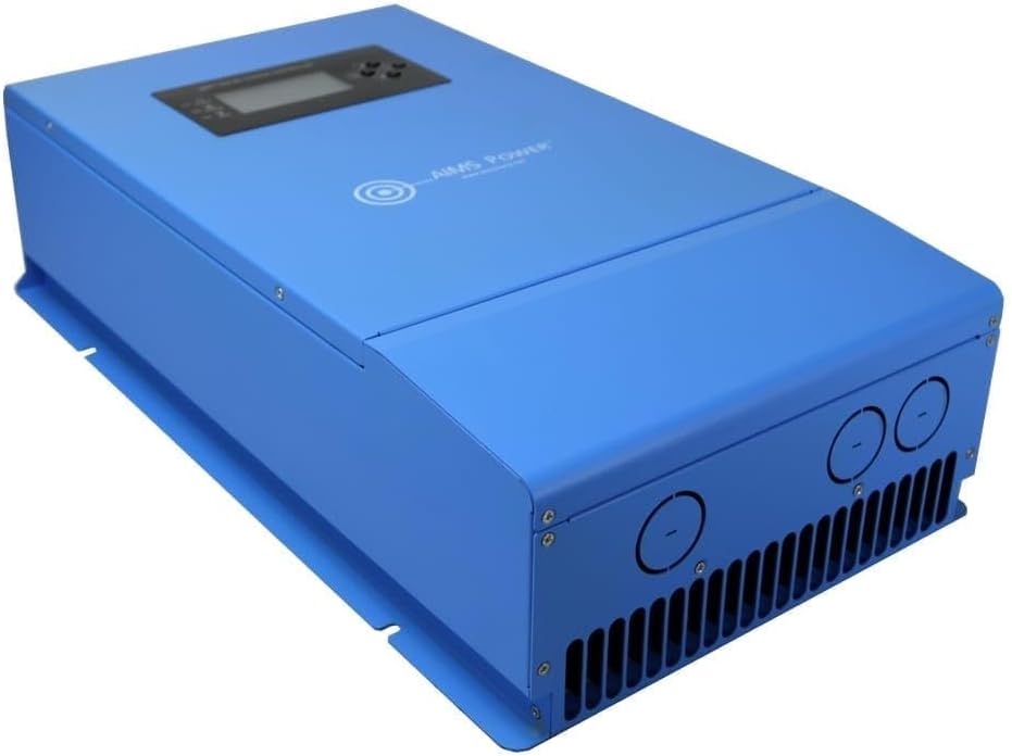 Aims Power SCC60AMPPT 60 Amp MPPT Solar Charge Controller, 12, 24, 36 and 48 Volt Solar Systems; 4 Stage Charging; Battery Type Selector; Stackable; Over Temp Protection
