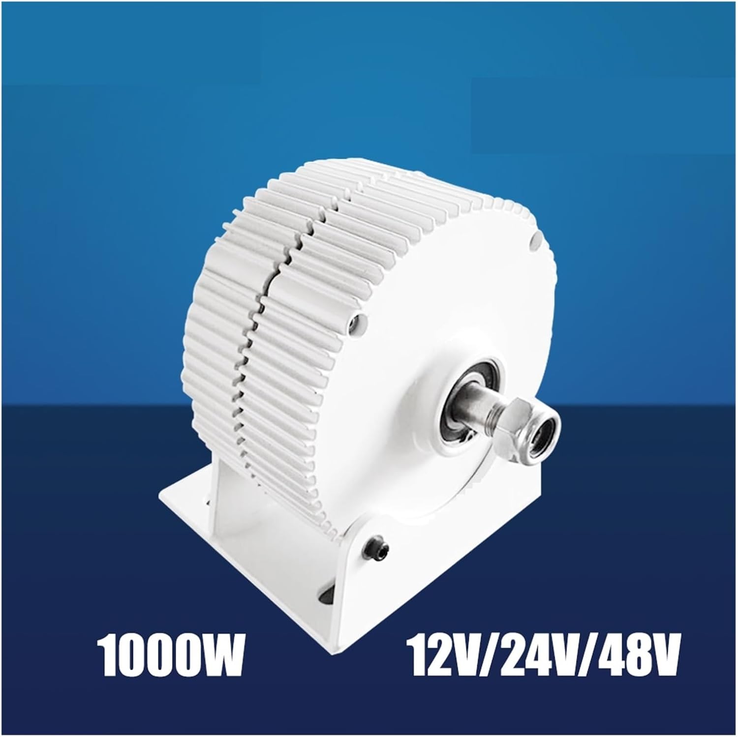 Low Speed 1000W 12V 24V 48V Gearless Permanent Magnet Wind Turbine Generator Use for House Farm Factory Low Starting Speed for Home(with Base,48V)