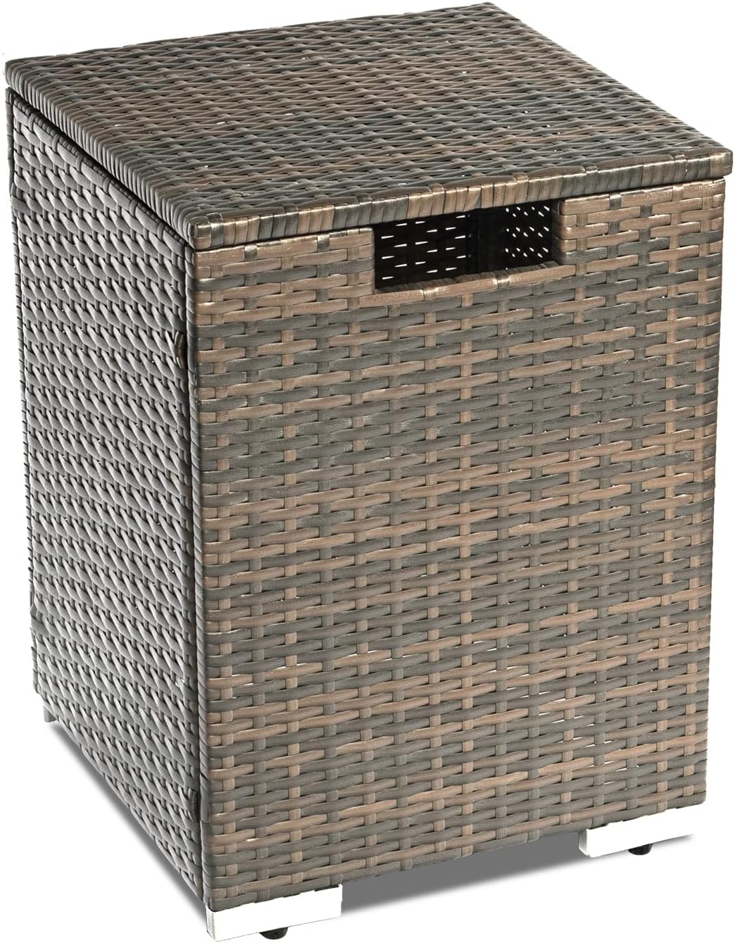 Propane Tank Cover, Propane Tank Holder for 20lbs Tank Propane Tank Cover with Adjustable Feet Hideaway Tank Table for Fire Pit Table