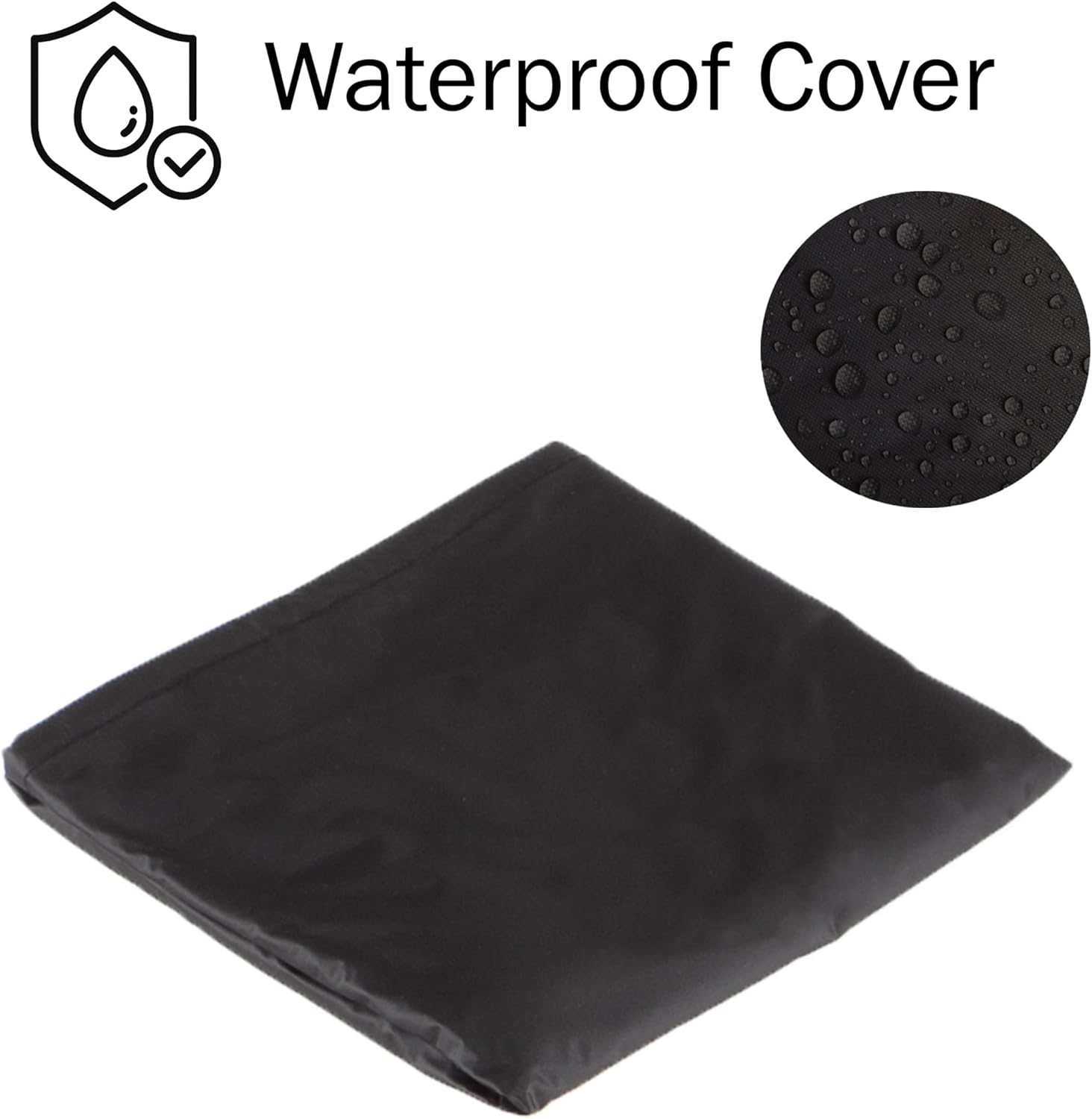 Fire Pit - 32-Inch Outdoor Wood Burning Firepit with Screen, Poker, and Cover - Outdoor Fire Pits for Backyard, Deck, or Patio by Pure Garden (Black)