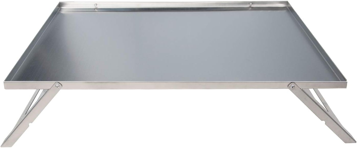 Winnerwell Accessory Table for Flatfold Fire Pit - XL | Portable Stainless Steel Accessory Table for Fire Pan and Camping
