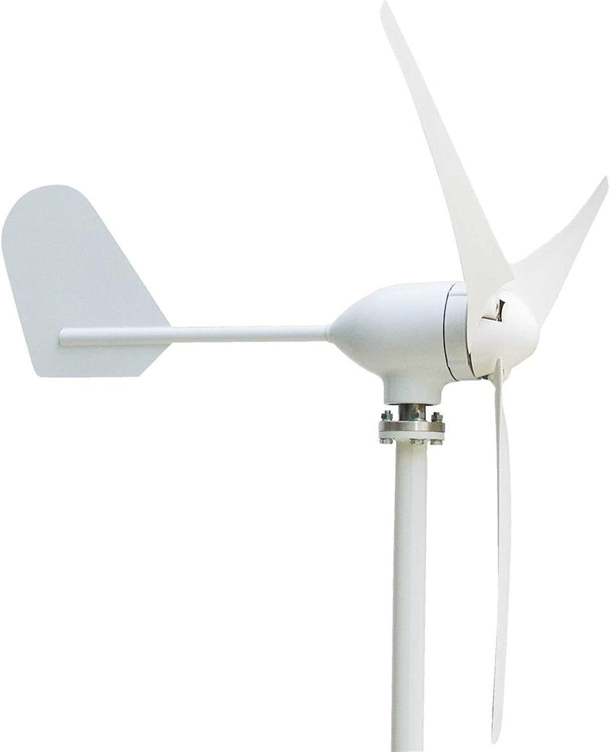 Wind Turbine Real 500 W Horizontal Wind Turbine Generator 12 V 24 V 48 V 3/5 Blades Windmill Home Use + 600 W Waterproof Charger Controller (Color : Flange base, Size : 6 BLADES_12_500W)