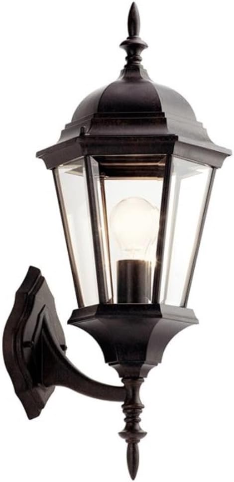 Kichler 9654TZ Wall Porch Light, Tannery Bronze, 22.75x10.5x9.50