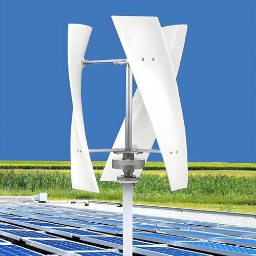 Portable 12000W Vertical Wind Turbine Generator Kit - 3 Blade Helix Design with Charge Controller for Marine, RV, Home, and Industrial Energy Solutions