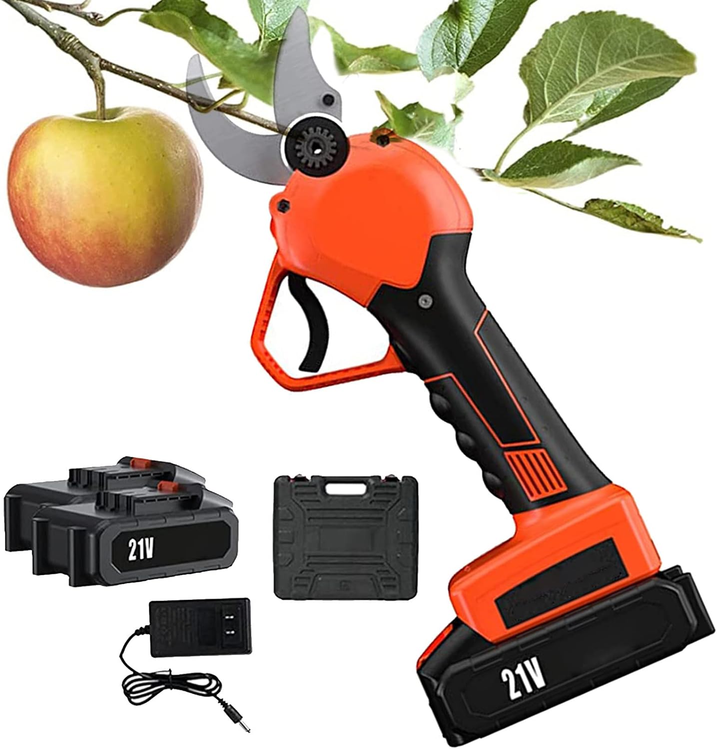 Cordless Pruning Shears,Professional Power Secateurs,Electric Pruning Shears Garden Trimmer,30mm Max Diameter for Hedge,Tree,Fruit,Bush,Orchard