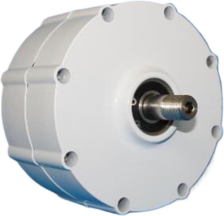 Wind Turbine Generator Kit, 1500W 12V 24V 3 Phase Gearless Permanent Magnet Generator Use for Wind Turbine Water Turbine for Hybrid Solar Wind System(No Base,Double Shaft_12V)