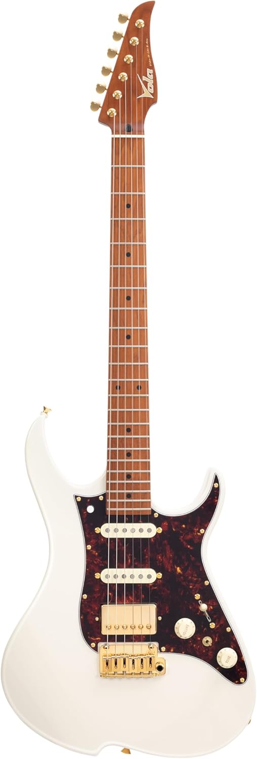 Vola Electric Guitar OZ JRM J2 Olympic White Gloss Handmade in Japan MIJ Roasted Maple Neck Gotoh Bridge Gotoh Locking Tuner Signature model 6 Strings Modern C Neck For All Levels