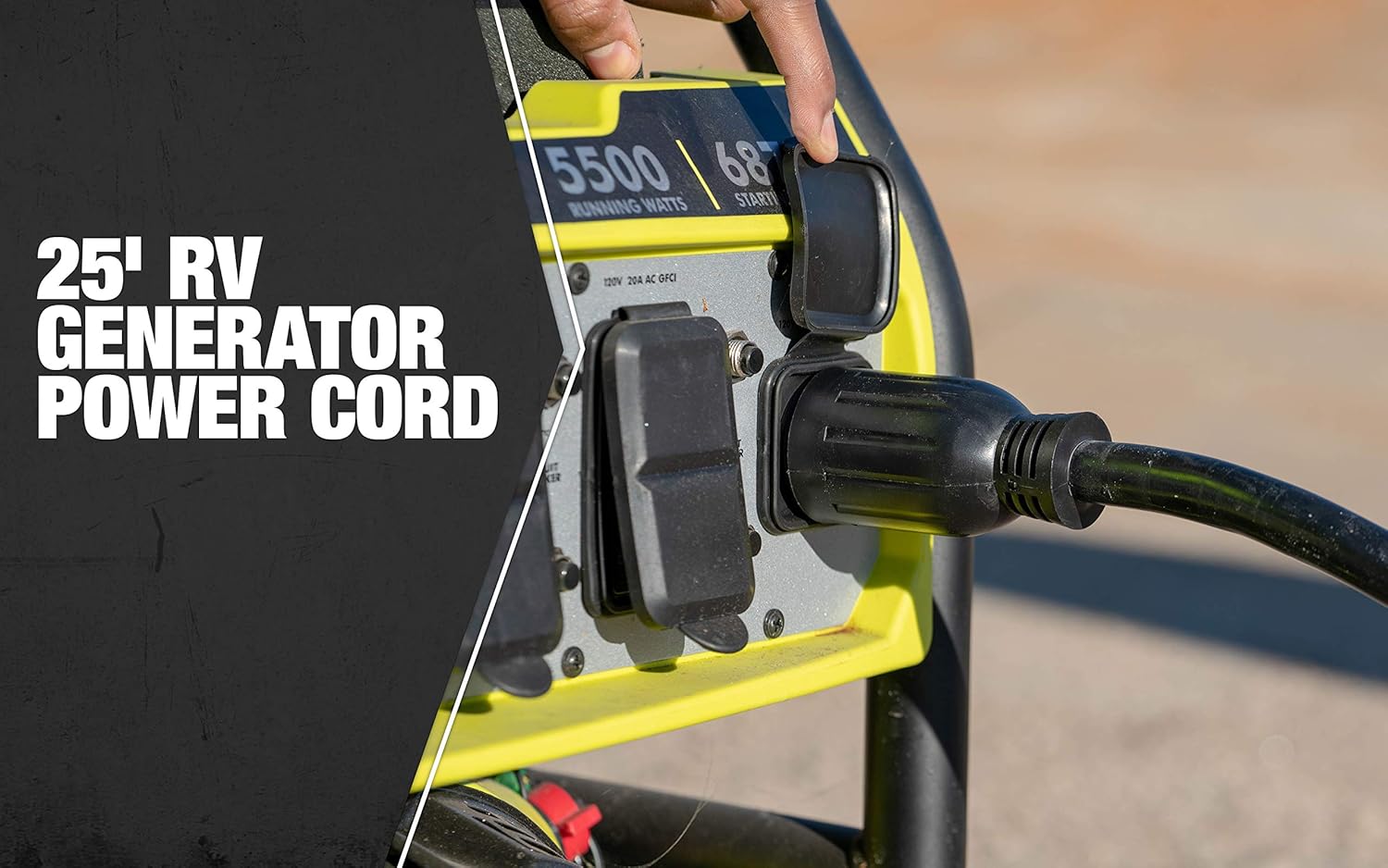 Southwire Generator Cord - Heavy Duty 10/4 Electrical Power Cable - With 30 Amp L14-30 Plug & Receptacle - Molded Connectors - Lighted End Plug - Flexible & Weather Resistant - 25 Feet