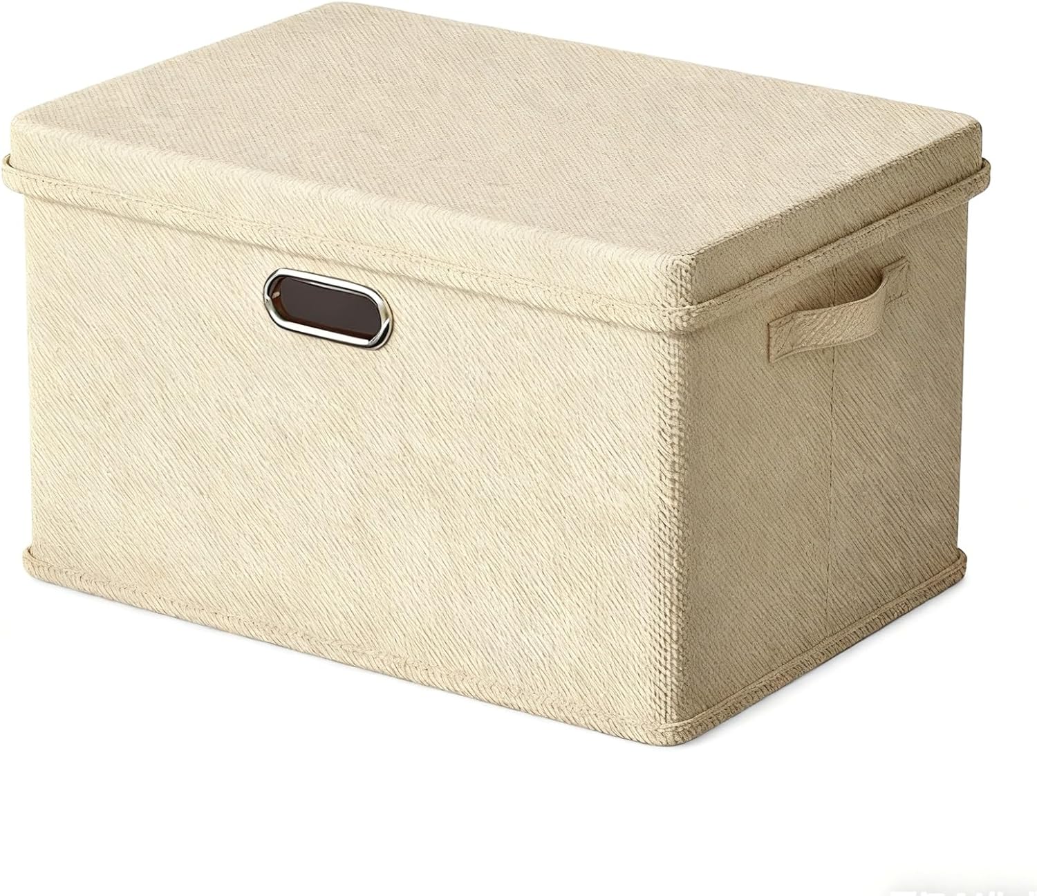 Book Storage box Deck Boxes Foldable Large Capacity Storage box Durables Space Saving Suitable for Indoor and Outdoor use Sturdy Construction Versatile(Beige,Large)