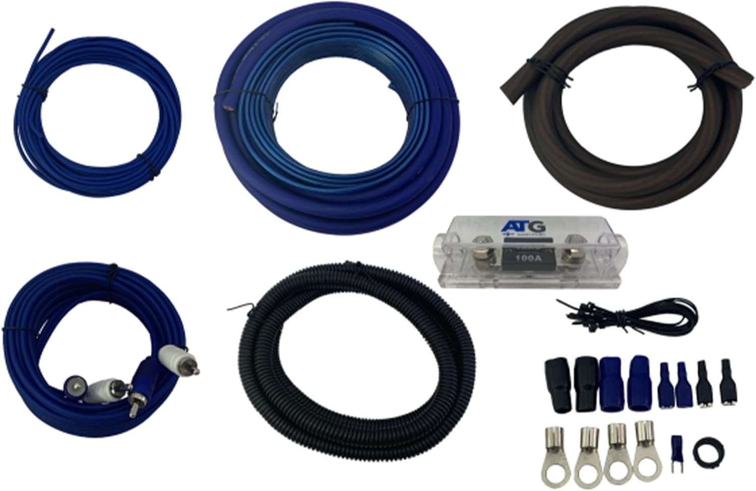 ATG Audio 4 Gauge Soft-Touch Amplifier Wiring Kit with ANL Fuseholder - ATG4ANL