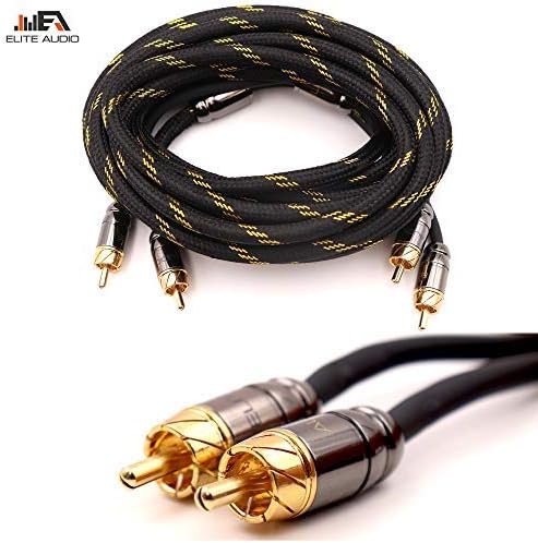 Elite Audio EA-PROK0 + EA-PRO3 Pro Series Amplifier Wiring Kit Bundle with 2-Channel RCA Combo - 5000W Max Power, 0GA Cables, Dual RCA Sets, ANL Fuse and Holder