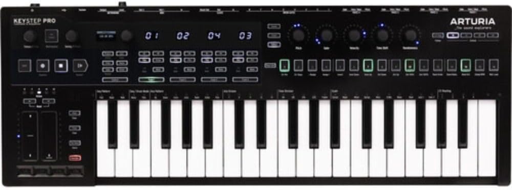 Arturia KeyStep Pro 37-key Controller & Sequencer - Chroma Bundle with Auray FP-P1L Universal Piano-Style Sustain Pedal, Polsen HPC-A30 Closed-Back Studio Monitor Headphones