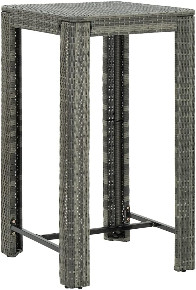 Patio Bar Table Gray 23.8