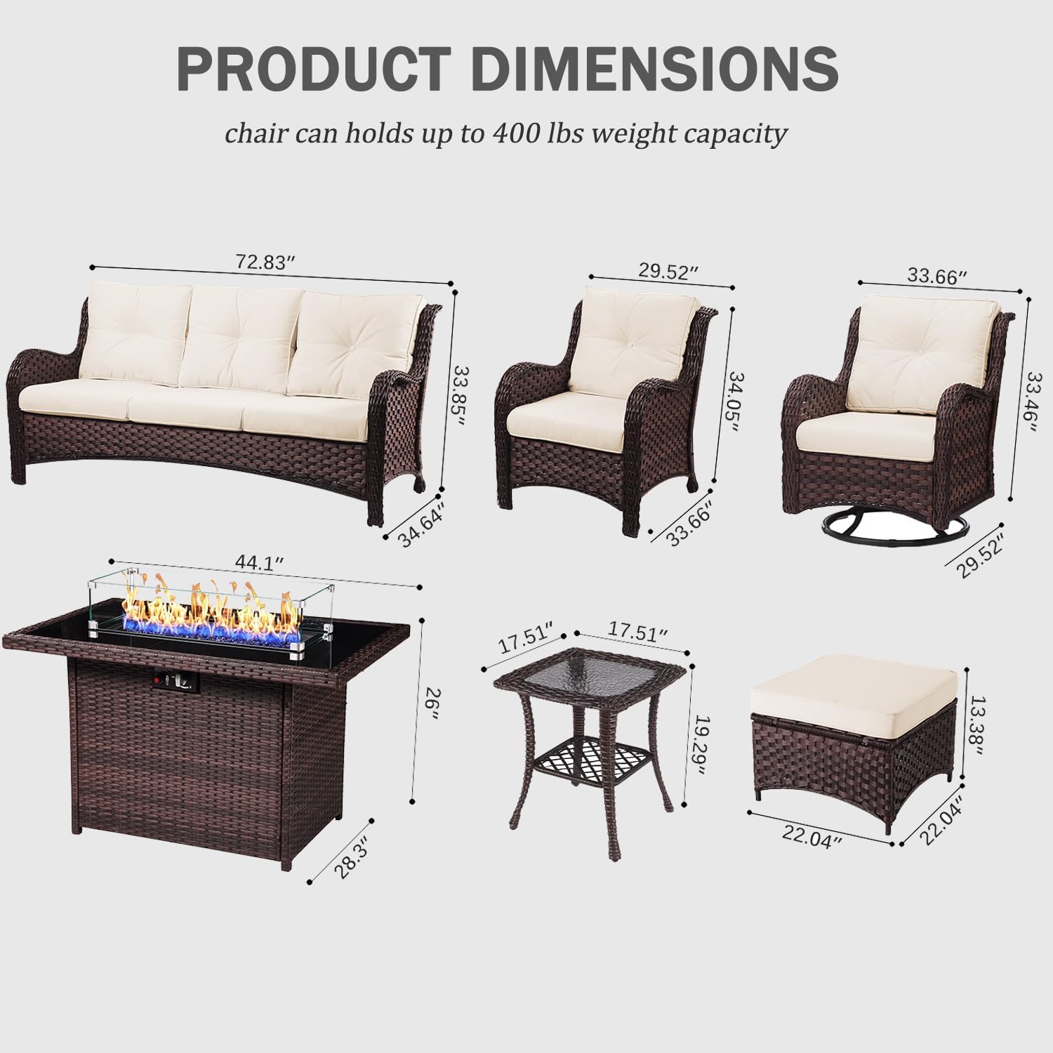 Outdoor Furniture Set with 44