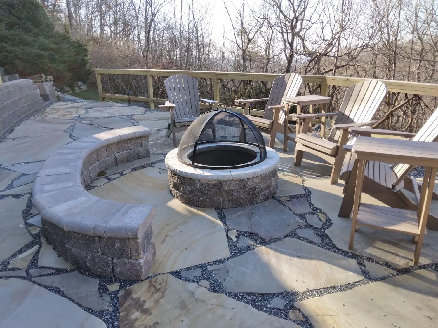 FIRE Pit Safety Screen- Pivot Model Round Fire Pit Screen 30″- 48″ Black