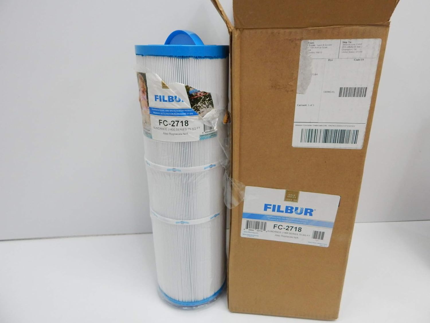 Filbur FC-2718 Antimicrobial Replacement Filter Cartridge for Jacuzzi J-400 Pool and Spa Filter