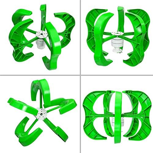 SISHUINIANHUA Wind Generator 4500W/4000W 5 Blades Generator 12/24/48V Lantern Wind Turbines Vertical Axis for Household Streetlight+Controller,4000w,48v