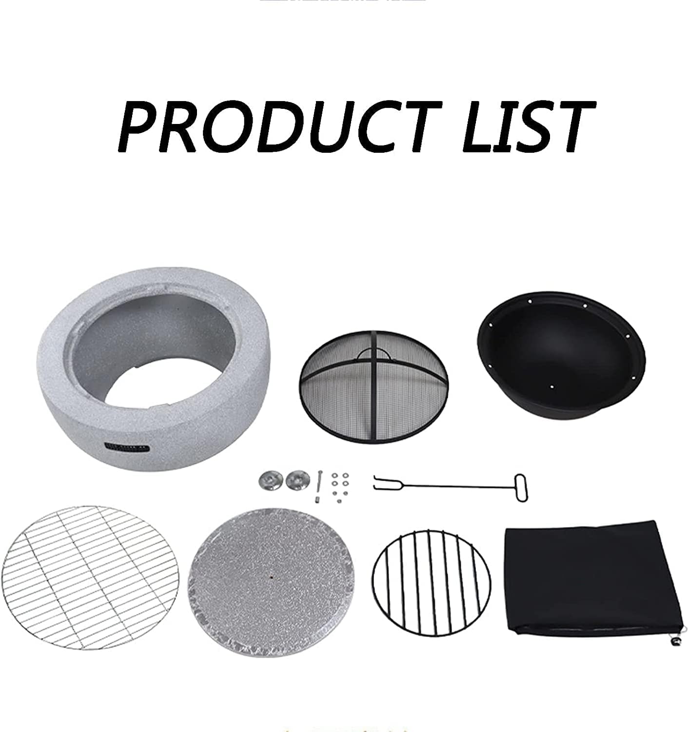 Outdoor Fire Pit Outdoor Wood Burning fire Pit, Villa Courtyard Imitation Marble Garden fire Pit, Picnic Barbecue Grill