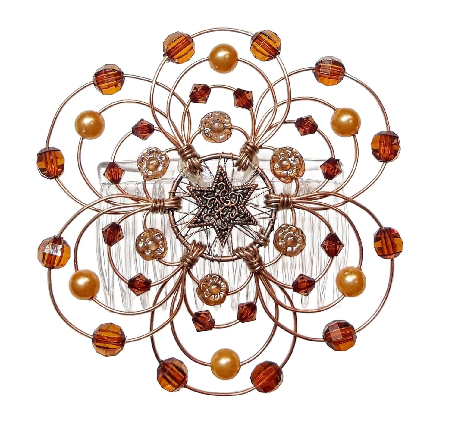 Beaded Kippah - Eye of the Tiger - Light