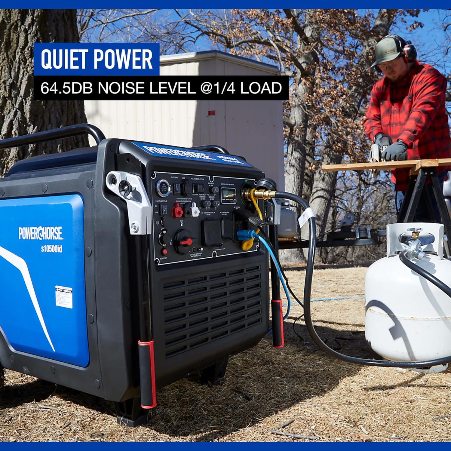 Powerhorse Inverter Generator - 10500 Watts, Dual Fuel, Remote & Electric Start, CO Monitor & Shutoff