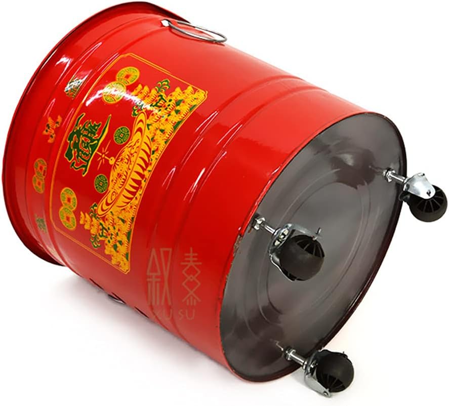 JNYB Burn Barrel for Paper, Portable Burner with Grid Bracket Outdoor Fire Pit Stainless Steel Fire Pits for Wood Burning Backyard Bonfire, red