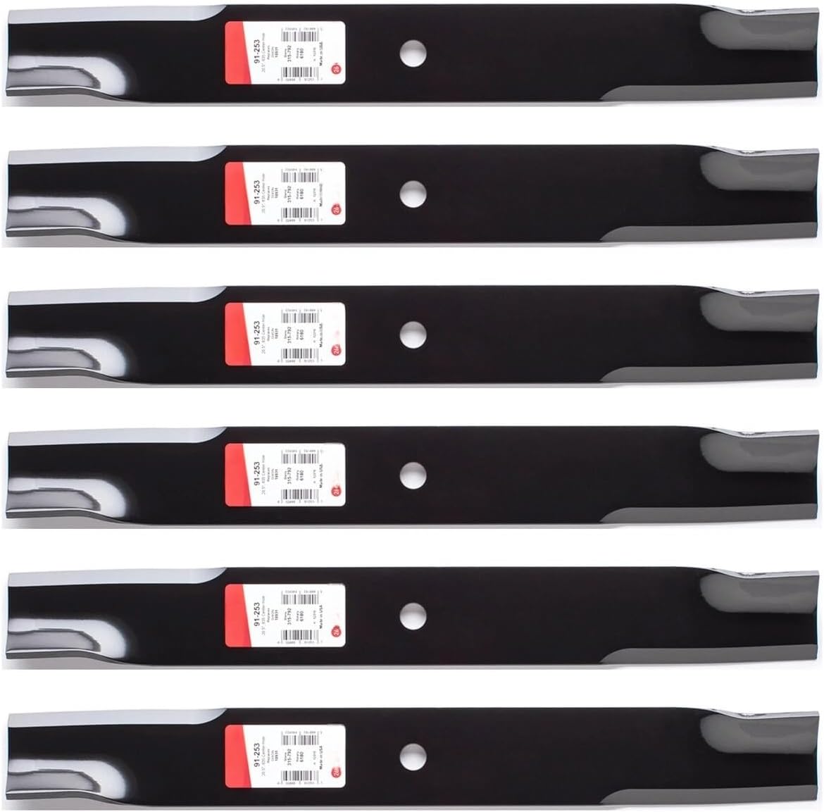 6PK 91-253 Heavy Duty Blade Replacement for Hustler 602771 603992 793794 793935 and Other Lawn Mower Blade Models