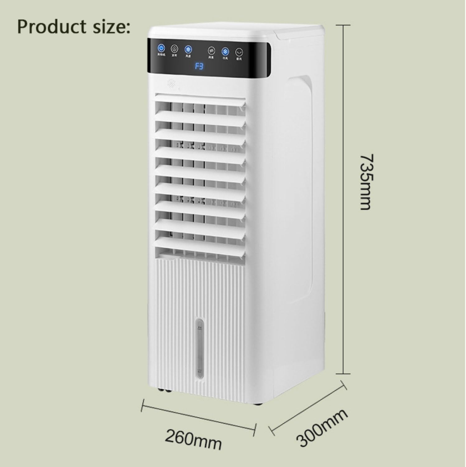 Portable Air Conditioners Cooling Fan with Drainage-Free Cooling 3 Speed Larger Tank 46dB Quiet 12h Timer Air Cooler with Ice Box Cooling AC Unit for Room Office Camping