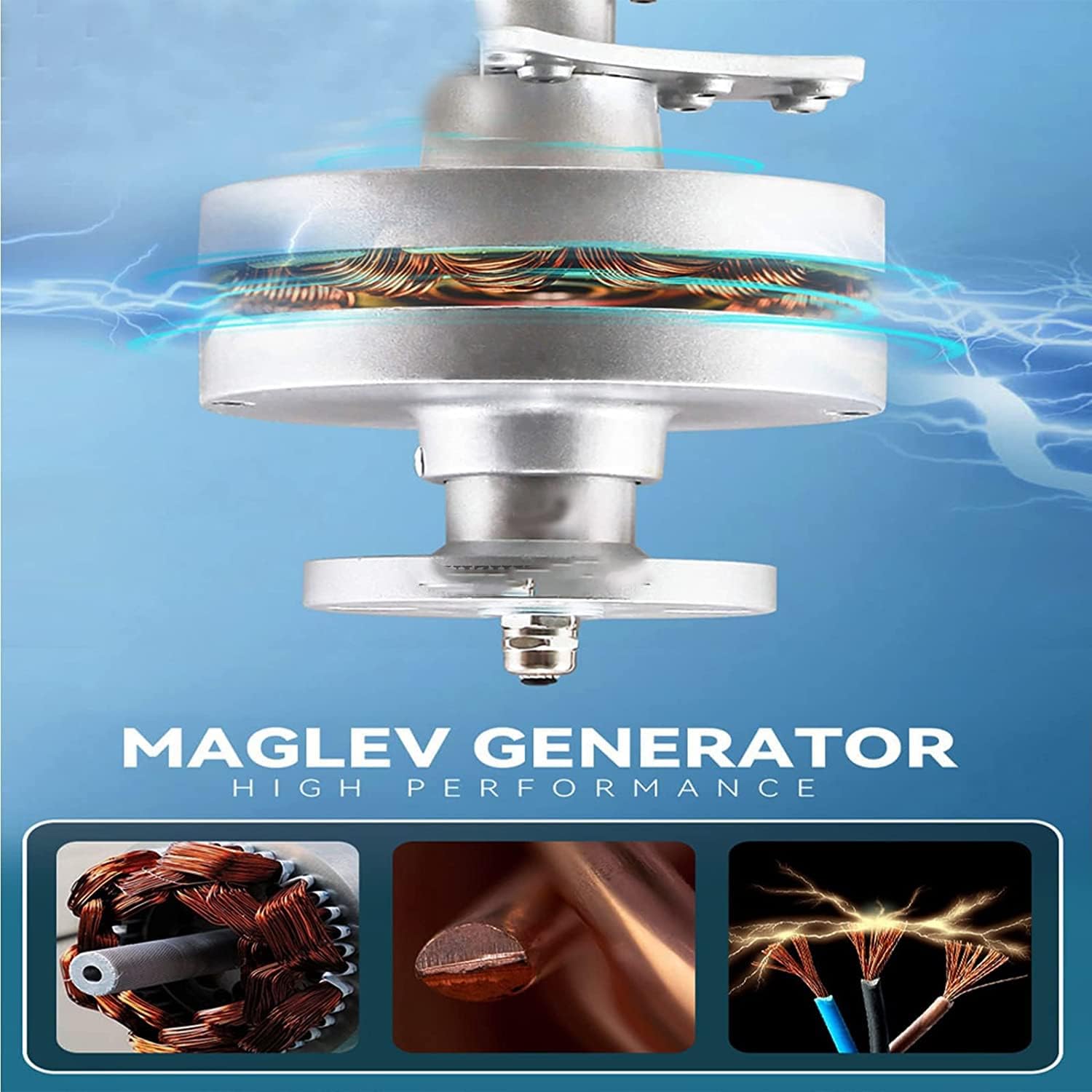 Low Noise 8000W Wind Turbine Generator for Home12v 24V 48V Vertical Axis Free Energy Windmill with Controller