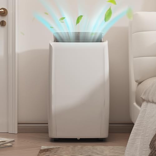 14,000 BTU Portable Smart Air Conditioner, 4-In-1 Remotely Controlled Room Air Conditioner Unit, 24-Hour Timer/Cooling/Dehumidifying/Fan Mode, Cools Up to 750 Sq. Ft. Smart Portable Air Conditioner, B