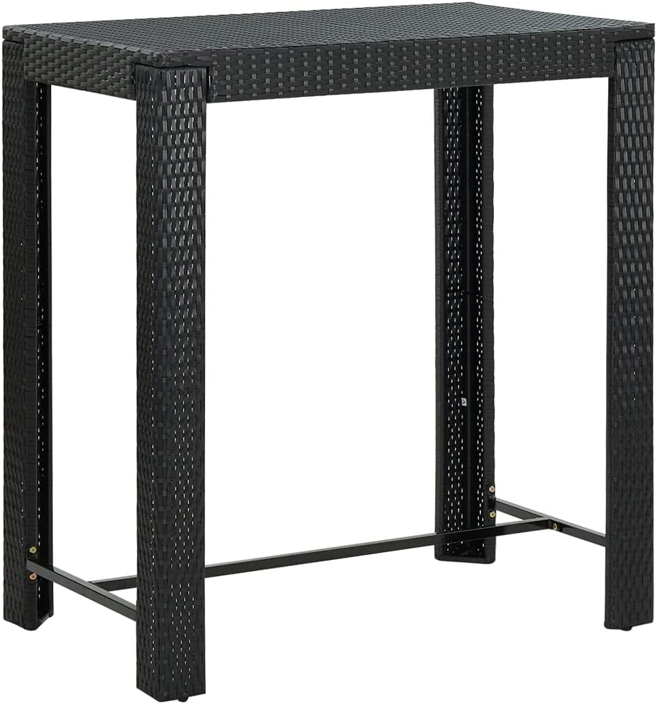 Patio Bar Table Black 39.4