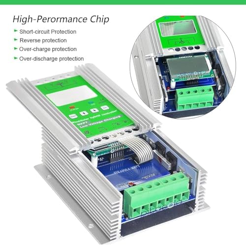 3000W Wind Solar Hybrid Charge Controller for 2000W Wind Turbine & 1000W Solar Panel - Auto MPPT, Efficient Power Management for Renewable Energy Systems