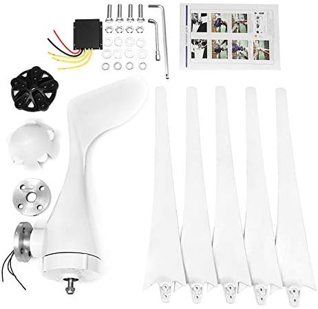 6000W Horizontal Wind Generator 12/24/48V 3/5Blade Wind Turbines Generator Windmill Energy Turbines Charge with Controller,24v,3 Blades