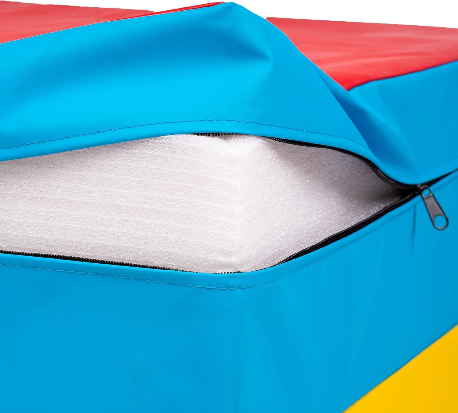 PRISP Folding Incline Gym Mat - Extra Long 71 x 30 x 14 in Wedge Gymnastics Tumbling Mat for Kids