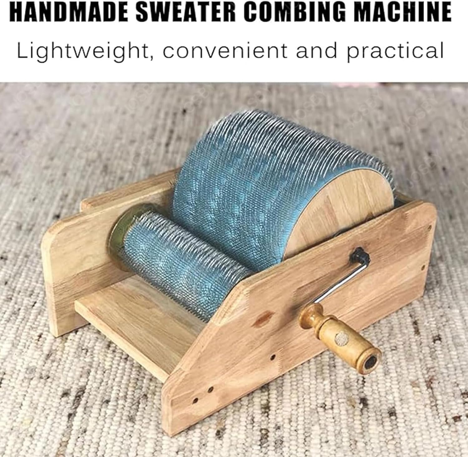 Wool Fiber Drum Carding Machine, DIY Manual Wool Felt Machine, Wool Blending Board Carding Machine