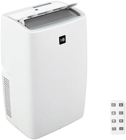 12000 Btu Portable Air Conditioners with Dehumidifier and Fan Mode, Portable AC Unit with Remote Control/LED Display, Cooling for Rooms Up to 550 Sq. Ft., 24H Timer & Quiet Operation for Home Office