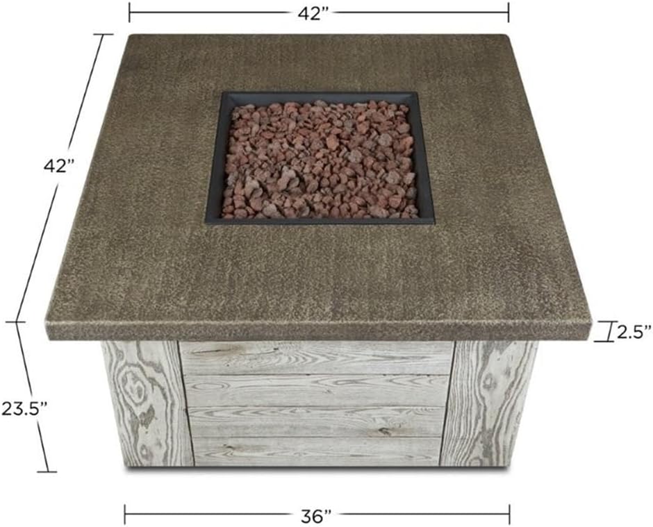 Real Flame C1600LP-WGR C1600LP Forest Ridge Fire Table, Weathered Gray