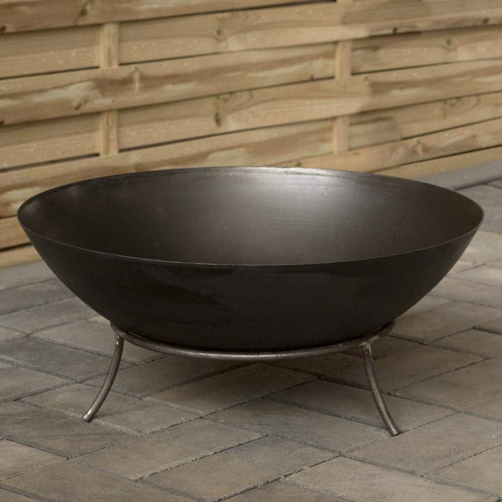 50x50x24 cm Fire Pit with 3 Legs Made of Steel,Fire Bowl