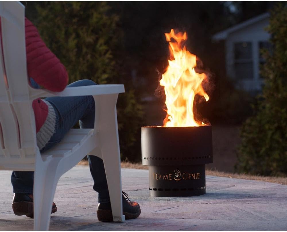Flame Genie Portable Fire Pit - Smoke-Free Inferno Wood Pellet Fire Pit, 19